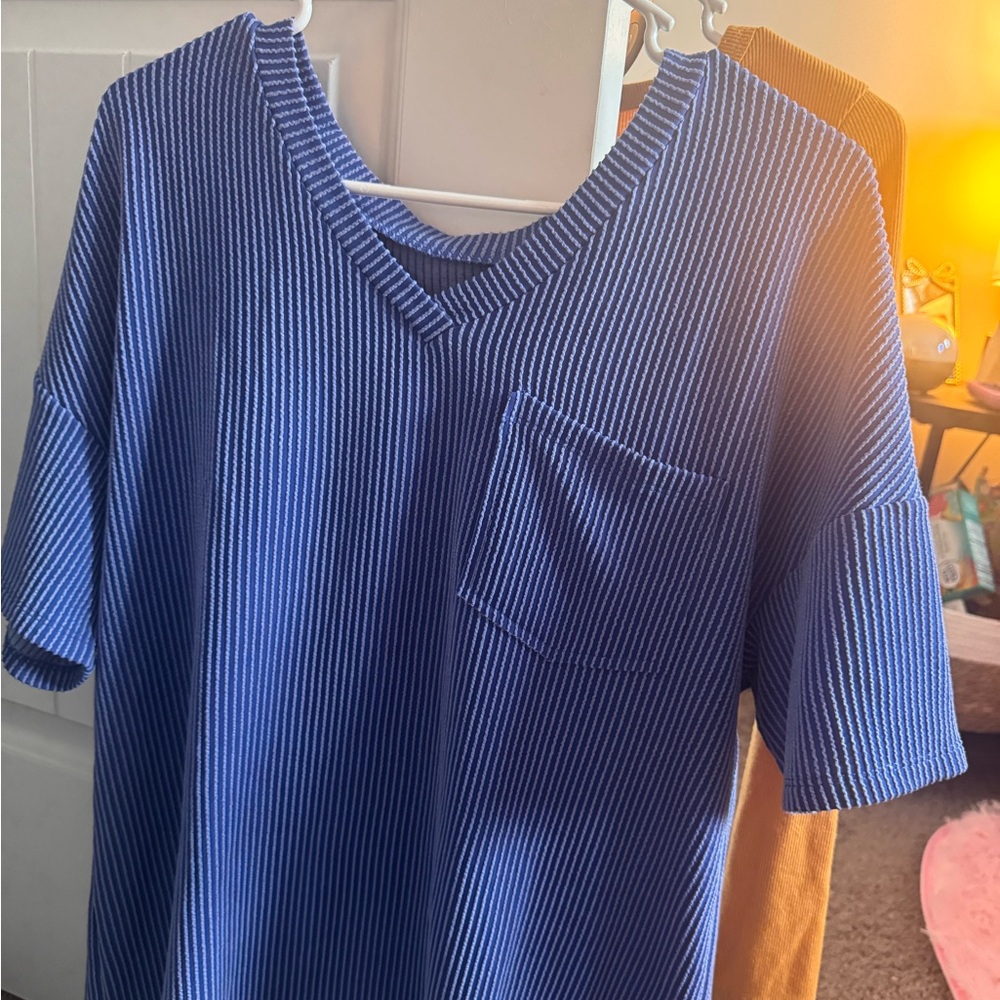 Shein V-Neck Ribbed Women's Top
